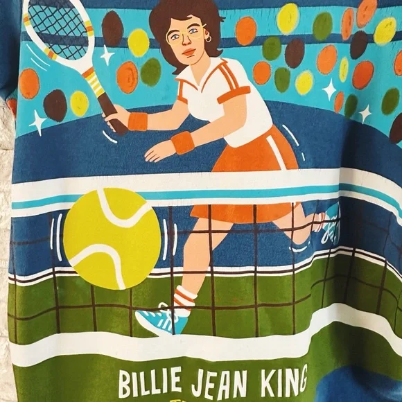 Piccolina Trailblazer Billie Jean King Tennis Graphic T-Shirt - Picture 2 of 6